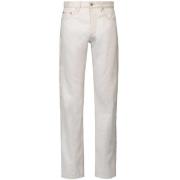 Maison Margiela Slim-Fit Vita Jeans med Asymmetrisk Ficka White, Herr