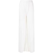 Msgm Straight Trousers White, Dam