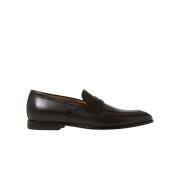 Scarosso Marzio Loafers: Handgjorda italienska Penny Loafers Brown, He...