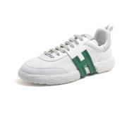 Hogan Högkvalitativa lädersneakers för män Green, Herr