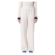 Msgm Straight Trousers White, Dam