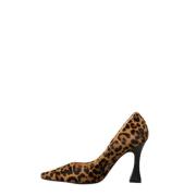 Roberto Festa Leopardmönstrade Decolleté-pumps i läder Brown, Dam