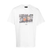 Throwback Klassisk Bomull T-shirt White, Herr