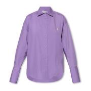 The Attico Eliza skjorta med logotyp Purple, Dam