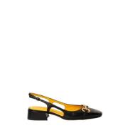 Mara Bini Läderslingbacksandal Black, Dam