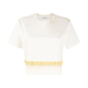 Lanvin Fransad Crop T-shirt White, Dam