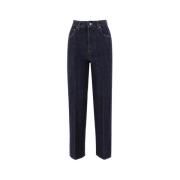 Loro Piana Denim Högmidjade Jeans Blue, Dam