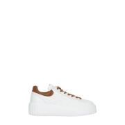 Hogan Vita Lädersneakers för Kvinnor White, Dam