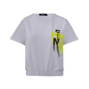 Herno Stilfull T-shirt med elastisk botten White, Dam