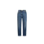 Elisabetta Franchi Straight Jeans Blue, Dam