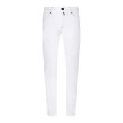 Kiton Vita Slim Fit Femficksjeans i Kurabo Denim White, Herr