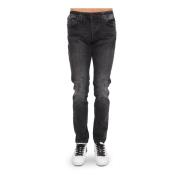 Philipp Plein Super raka snittskalle jeans Black, Herr