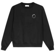 7 Days Active Ekologisk Crew Neck Sweatshirt Black, Dam