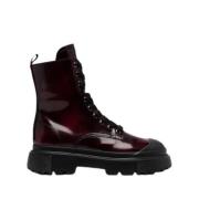 Hogan Bordeaux Dragkedja Spazz Boot Red, Dam