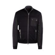 Moorer Mjuk Gauzed Stretch Interlock Full-Zip Överdel Black, Herr