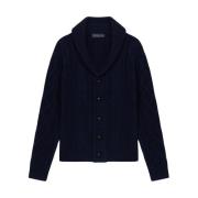 Brooks Brothers Marinblå Ull Cardigan Tröja Blue, Herr