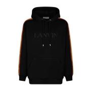 Lanvin Svarta Oversized Hoodie Sweaters Black, Herr