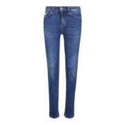 Liu Jo Högmidjade Skinny Mörkblå Jeans Blue, Dam