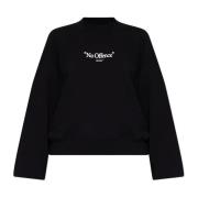 Off White Sweatshirt med logotyp Black, Dam