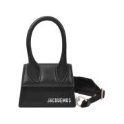 Jacquemus Khaki Läder Crossbody-väska för Män Black, Dam
