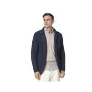 Gran Sasso Marinblå Stickad Cardigan med Knappstängning Blue, Herr