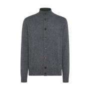 Sun68 Herr Cardigan i enfärgad - Regular Fit Gray, Dam