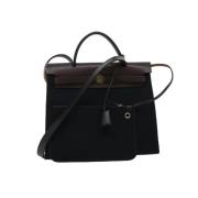 Hermès Vintage Pre-owned Canvas handvskor Black, Dam