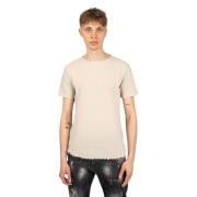 Xagon Man Avslappnad Rund Hals T-Shirt Beige, Herr