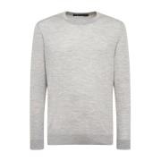 Kiton Rundhalsad Pullover Gray, Herr