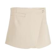 Coperni Beige Skräddad Wrap Minikjol Beige, Dam