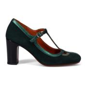 Chie Mihara Eleganta Retro Gröna Högklackade Skor Green, Dam