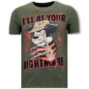 Local Fanatic Exklusiv Män T-shirt - Freddy Krueger - 11-6364G Green, ...