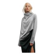 Ahlvar Gallery Animi silk blouse silver Gray, Dam