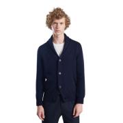 L'Exception Paris Merino sjal krage Kofta Blue, Herr