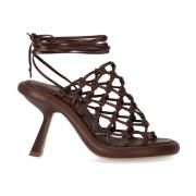 Vic Matié Brun Mesh Knut Högklackad Sandal Brown, Dam