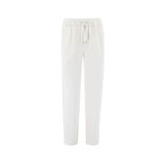 Le Tricot Perugia Slim-fit Trousers White, Dam