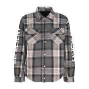 Represent Quiltad Flanellrutig Skjorta Gray, Herr