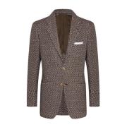 Kiton Brun Cashmere Stickad Jacka Brown, Herr