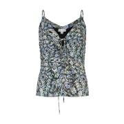 Lala Berlin Leo Love Dark Spaghetti Top Blue, Dam