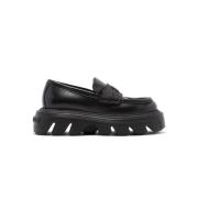 Casadei Eleganta Moccasins med 4 cm sula Black, Dam