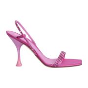 3Juin Fuxia Eloise sandals by 3Juin; made of satin, they feature rhine...
