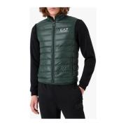 Emporio Armani EA7 Gröna Jackor med Vadderad Gilet Green, Herr