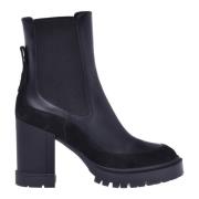 Baldinini Czarny Nappa Ankelboots Black, Dam