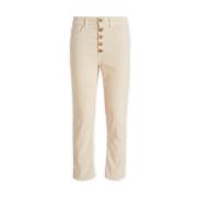 Dondup Klassiska Straight Byxor Beige, Dam