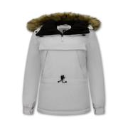 Matogla Kort Parka Jacka för Kvinnor - 8691 White, Dam