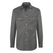 Boggi Milano Casual Shirts Gray, Herr