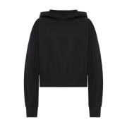 Y-3 Hoodie med logotryck Black, Dam