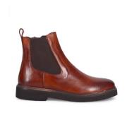 Sangiorgio Italienska Handgjorda Bruna Ankelboots Brown, Dam