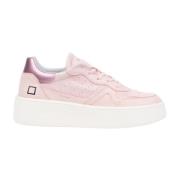 D.a.t.e. Rosa sneakers med fuchsia häl Pink, Dam