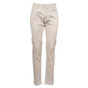 Jacob Cohën Slim-Fit Bomullsblandade Jeans Beige, Herr